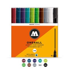 Akrilinis žymeklis One4All 127HS 2mm Wallet Basic-Set 2 10 pcs.