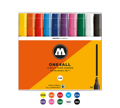 Akrilinis žymeklis One4All 227HS Wallet Basic-Set 1 10 pcs.