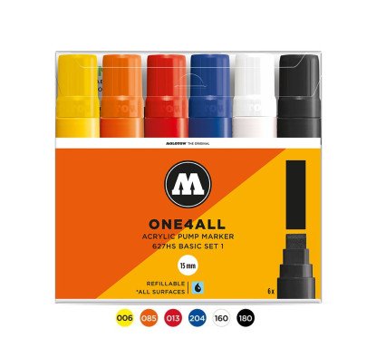 Akrilinis žymeklis ONE4ALL 627HS 15 mm  x 6 vnt  Nr1