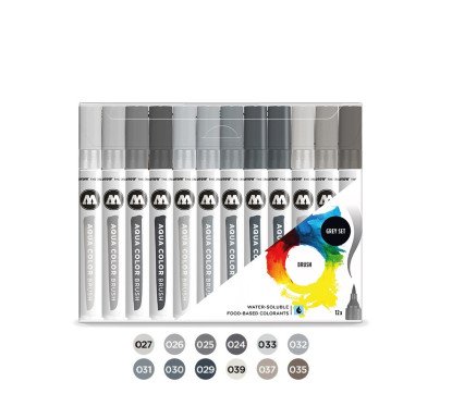 Rinkinys AQUA COLOR BRUSH GREY SET