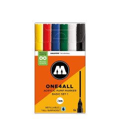 Akrilinis žymeklis ONE4ALL 127HS 2 mm x 6 vnt