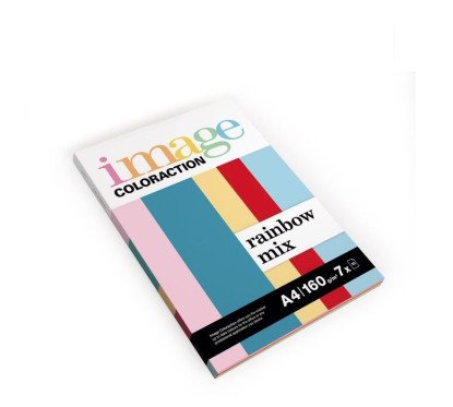 Popierius spalvotas Rainbow mix, 160 g/m²
