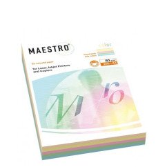 Spalv.popier.rink.MAESTRO 5sp.x50l. A4/80g pastel.