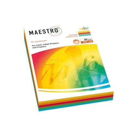 Spalv.popier.rink.MAESTRO 5sp.x50l. A4/80g intens.