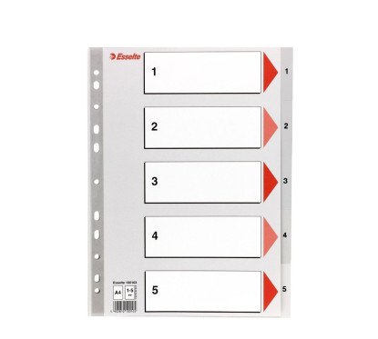 Skiriamieji lapai A4 pilki PP