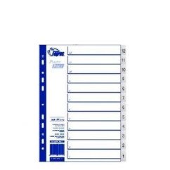 Skirtukai Forpus A4 12-1 pilki PP