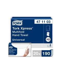 Rankšloš., Tork Multifold Xpress H2 190l.,23,4x21,3
