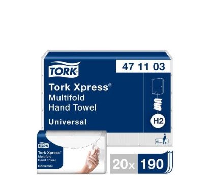 Rankšloš., Tork Multifold Xpress H2 190l.,23,4x21,3