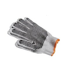 Pirštinės trikotažinės su PVC taškeliais