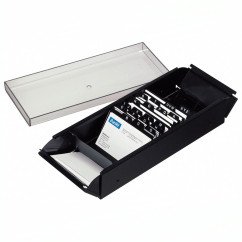 Dežutė vizitinių kortelių 600vnt.juoda Bantex