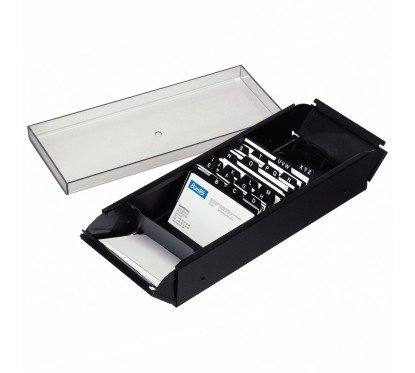 Dežutė vizitinių kortelių 600vnt.juoda Bantex