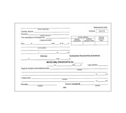 Mokejimų žiniaraštis