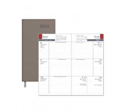 Darbo kalendorius Midi PU 90x167mm