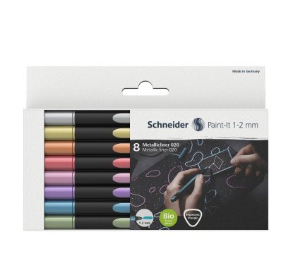 Spalvotas žymeklis Schneider Paint-It 020 x 8 vnt