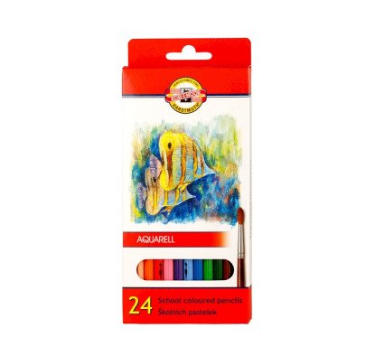 Akvareliniai pieštukai KOH-I-NOOR 24 spalvų