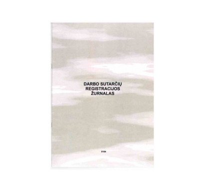 Darbo sutarčių registracijos žurnalas A4,12l.