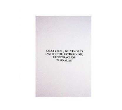 Valstybinės kontroles institucijų patikrinimų registracijos žurnalas