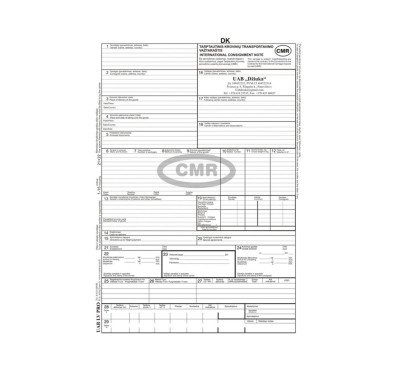 CMR važtaraščių komplektas