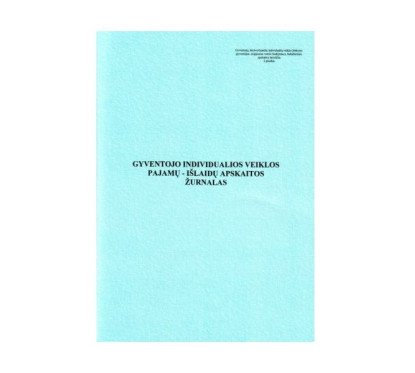 Gyventojo individualios veiklos pajamų-išlaidų apskaitos žurnalas