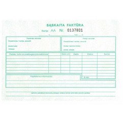Sąskaita- faktūra A5 SC(1+1) su Nr.