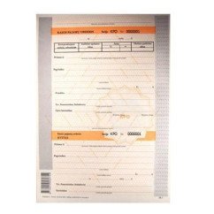 Kasos pajamų orderis A4 su Nr 100l.