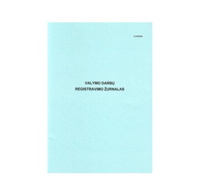 Valymo darbų registravimo žurnalas