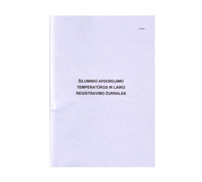 Šiluminio apdorojimo temperatūros ir laiko registravimo žurnalas