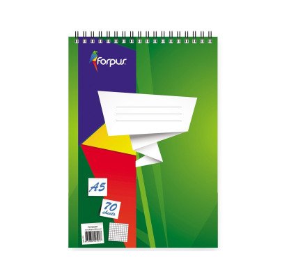 Bloknotas Forpus A5 su spirale viršuje