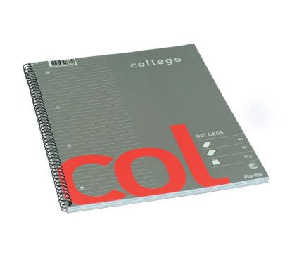 Bloknotas Bantex A4, 70l, su spirale, linija