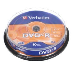 Verbatim DVD-R 4,7GB x 10, iešmas