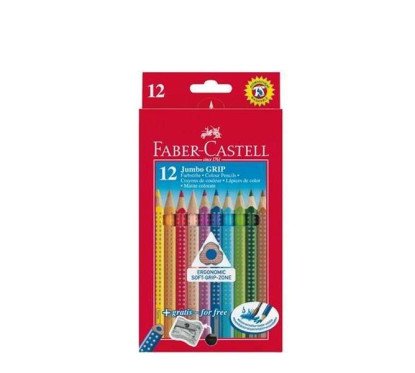 Pieštukai spalv.tirbriauniai Jumbo 12vnt.+drožt.