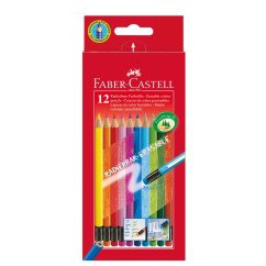 Spalvoti pieštukai GRIP 2001 su trintuku