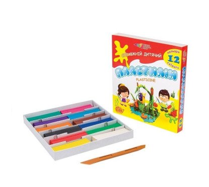 Plastilinas Gamma 12 sp. 240g,Ukraina