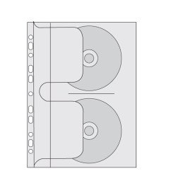 Įmautė-dėklas CD A4,skaidri,2vnt.