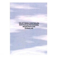 Valstybinės kontroles institucijų patikrinimų registracijos žurnalas