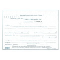 Pinigų priėmimo kvitai su Nr