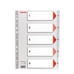 Skiriamieji lapai A4 pilki PP