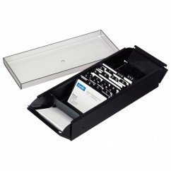 Dežutė vizitinių kortelių 600vnt.juoda Bantex