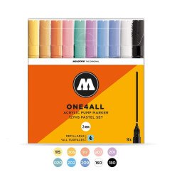 Akrilinis žymeklis One4All 127HS 2mm Wallet Pastel-Set 10 pcs.