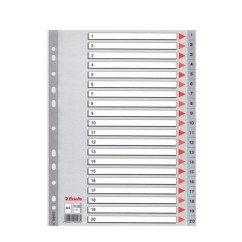 Skiriamieji lapai A4 pilki PP