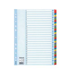 Skiriamieji lapai Esselte spalvoti su skaičiais