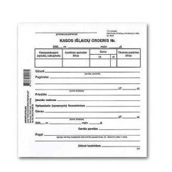 Kasos išlaidų orderiai