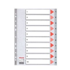 Skiriamieji lapai A4 pilki PP