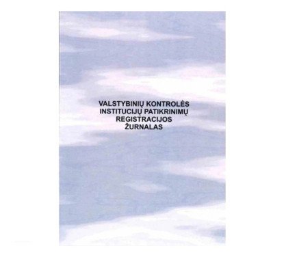 Valstybinės kontroles institucijų patikrinimų registracijos žurnalas