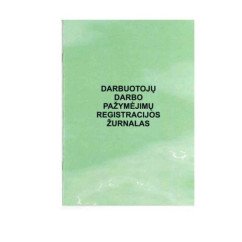 Darbotojų darbo pažymėjimų registracijos žurnalas