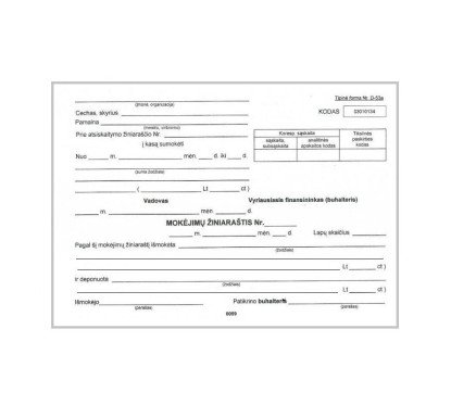 Mokejimų žiniaraštis