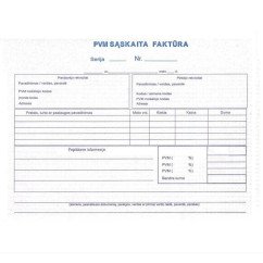 PVM sąskaita faktūra A5 SC(1+1) be Nr.