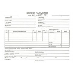 Krovinio važtaraštisA5 SC su Nr