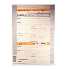 Kasos pajamų orderis A4 su Nr 100l.