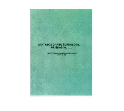 Statybos darbų žurnalo priedas F-24-F-25